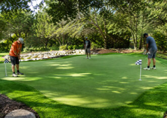 Waterloo Turf backyard putting green installation