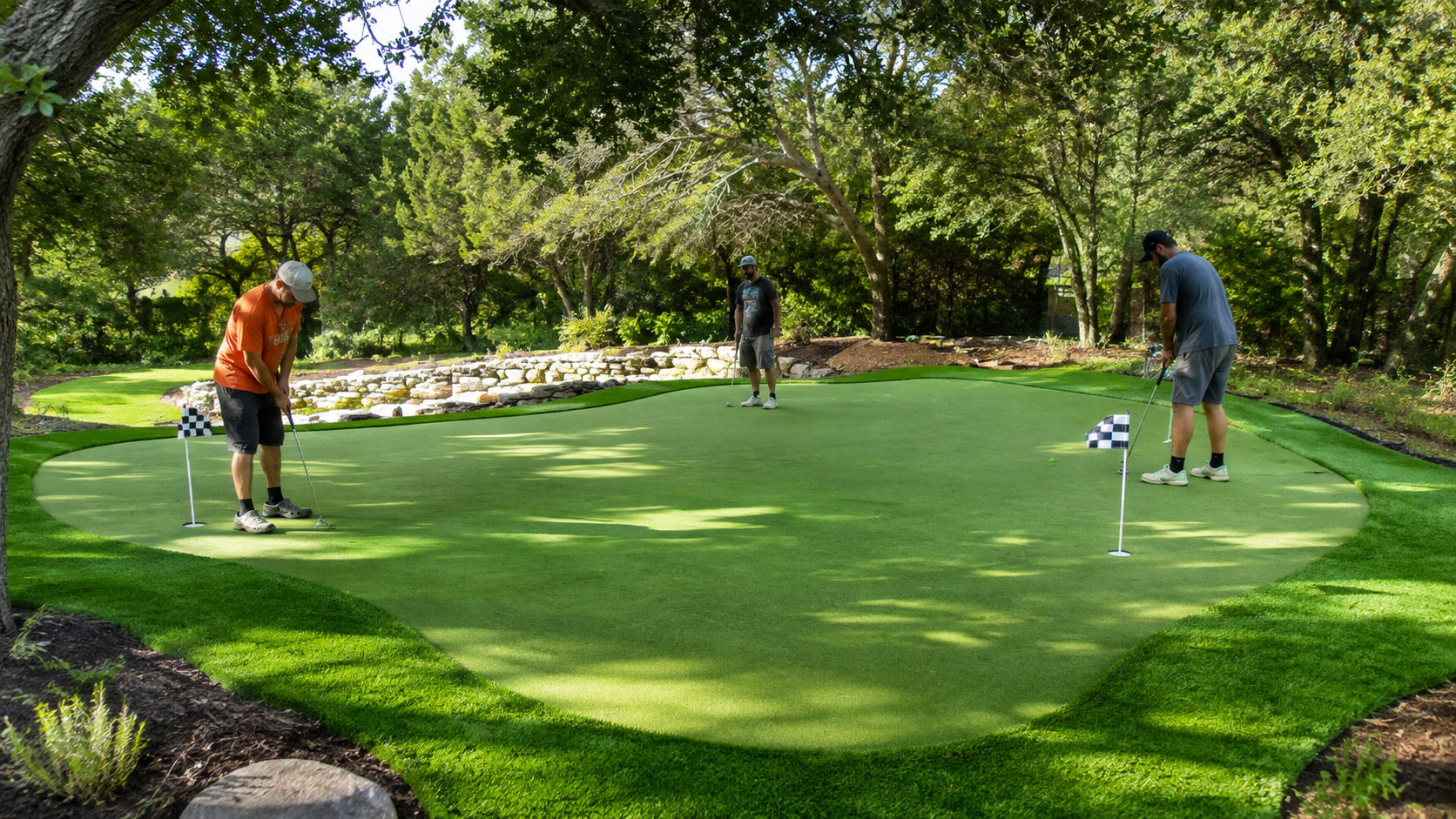 Waterloo Turf backyard putting green installation