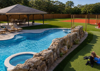 Waterloo Turf artificial grass backyard installation