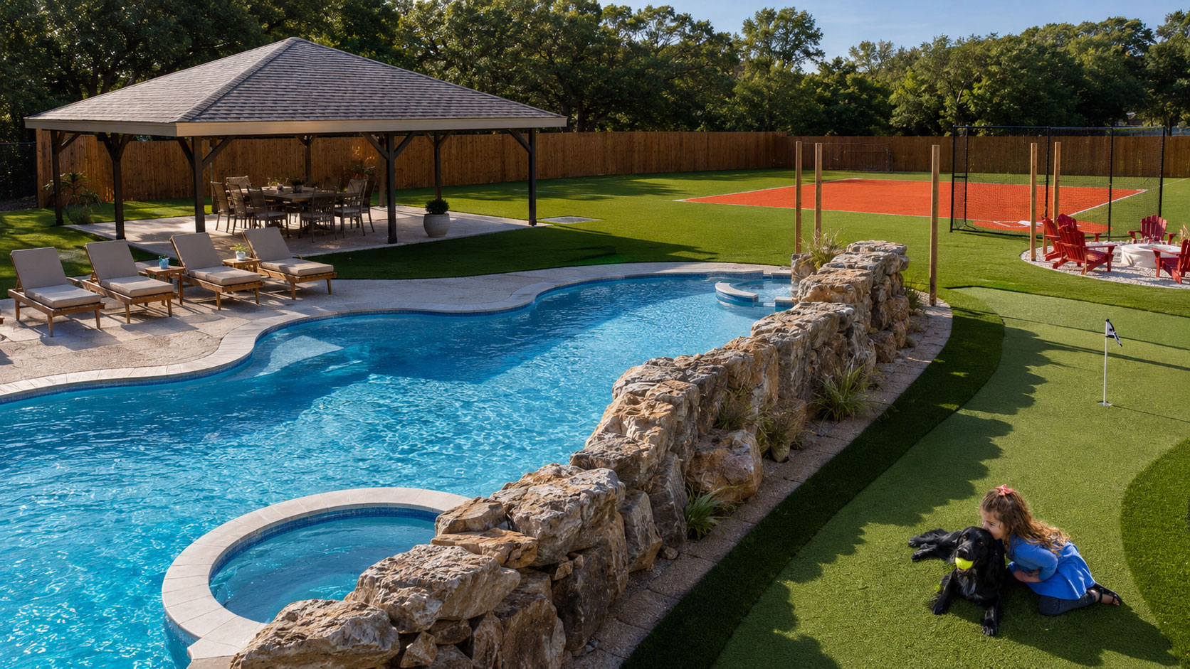 Waterloo Turf artificial grass backyard installation