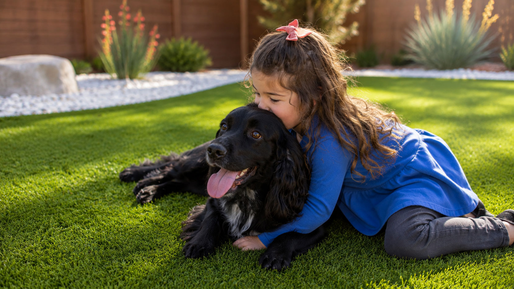 Waterloo Turf pet-friendly artificial grass backyard